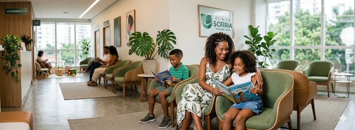 Família em clínica Select Saúde Salvador — plano acessível com atendimento acolhedor